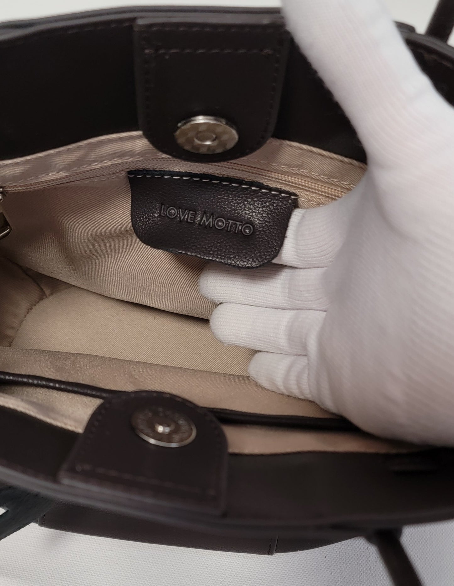 Love Motto Elegant Genuine Leather Handbag