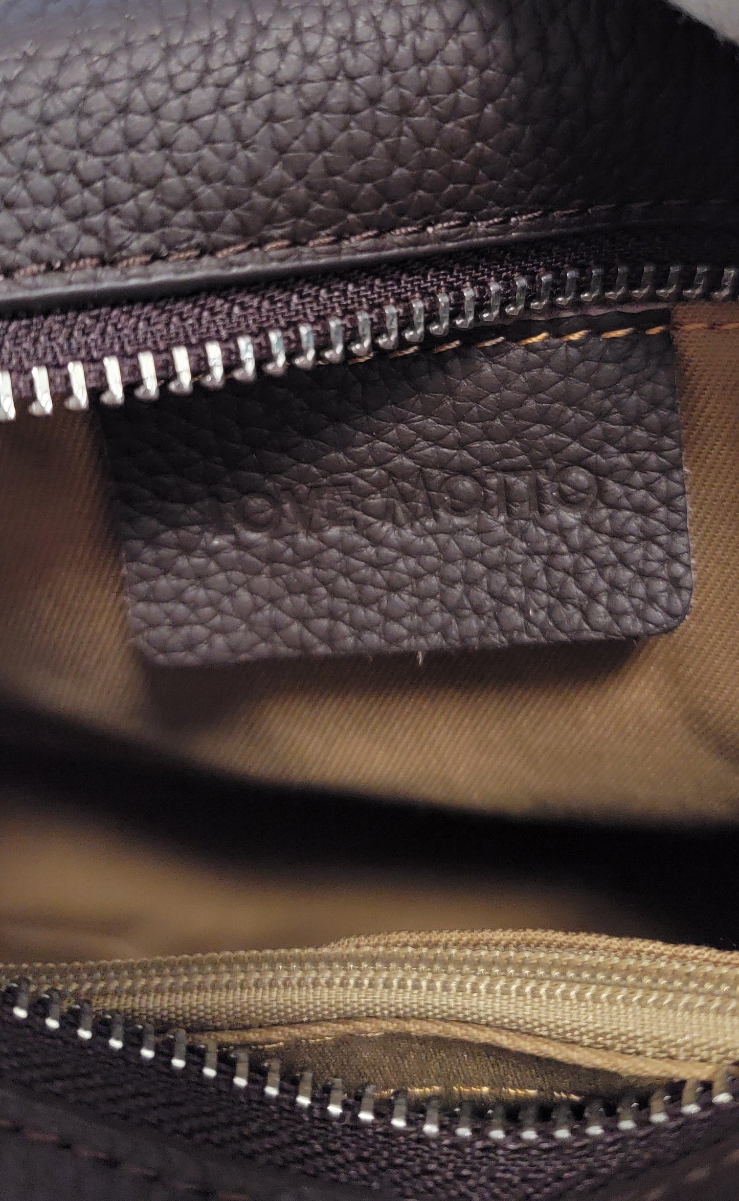 Love Motto Brown High Quality Genuine Leather Tote Bag