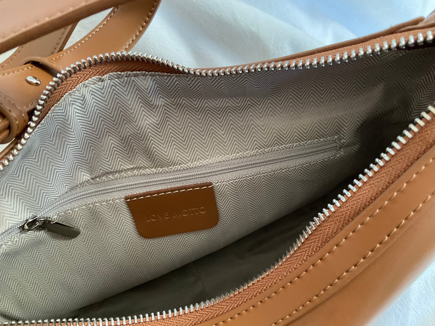 Love Motto Genuine Leather Shoulder Bag