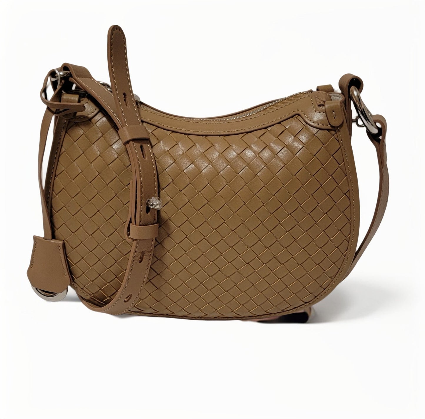 Love Motto Genuine Leather Hand-Woven Crossbody Bag