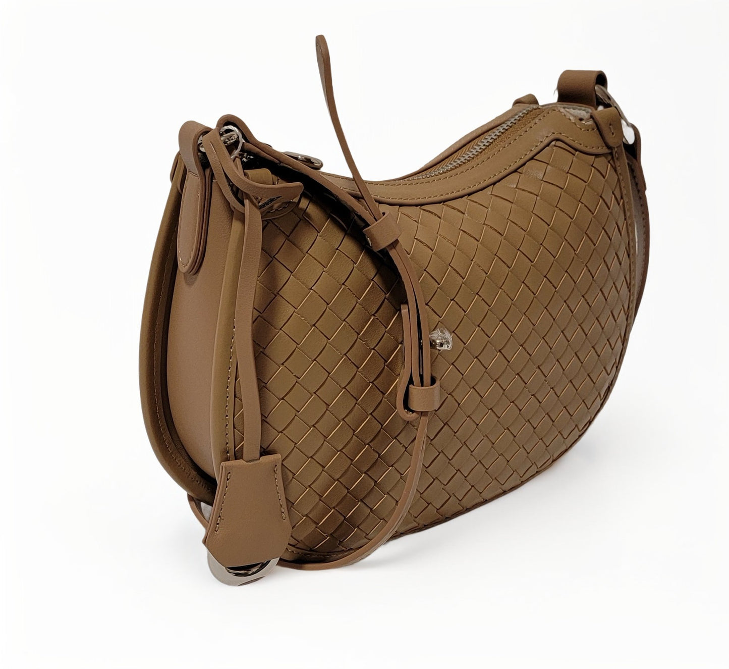 Love Motto Genuine Leather Hand-Woven Crossbody Bag