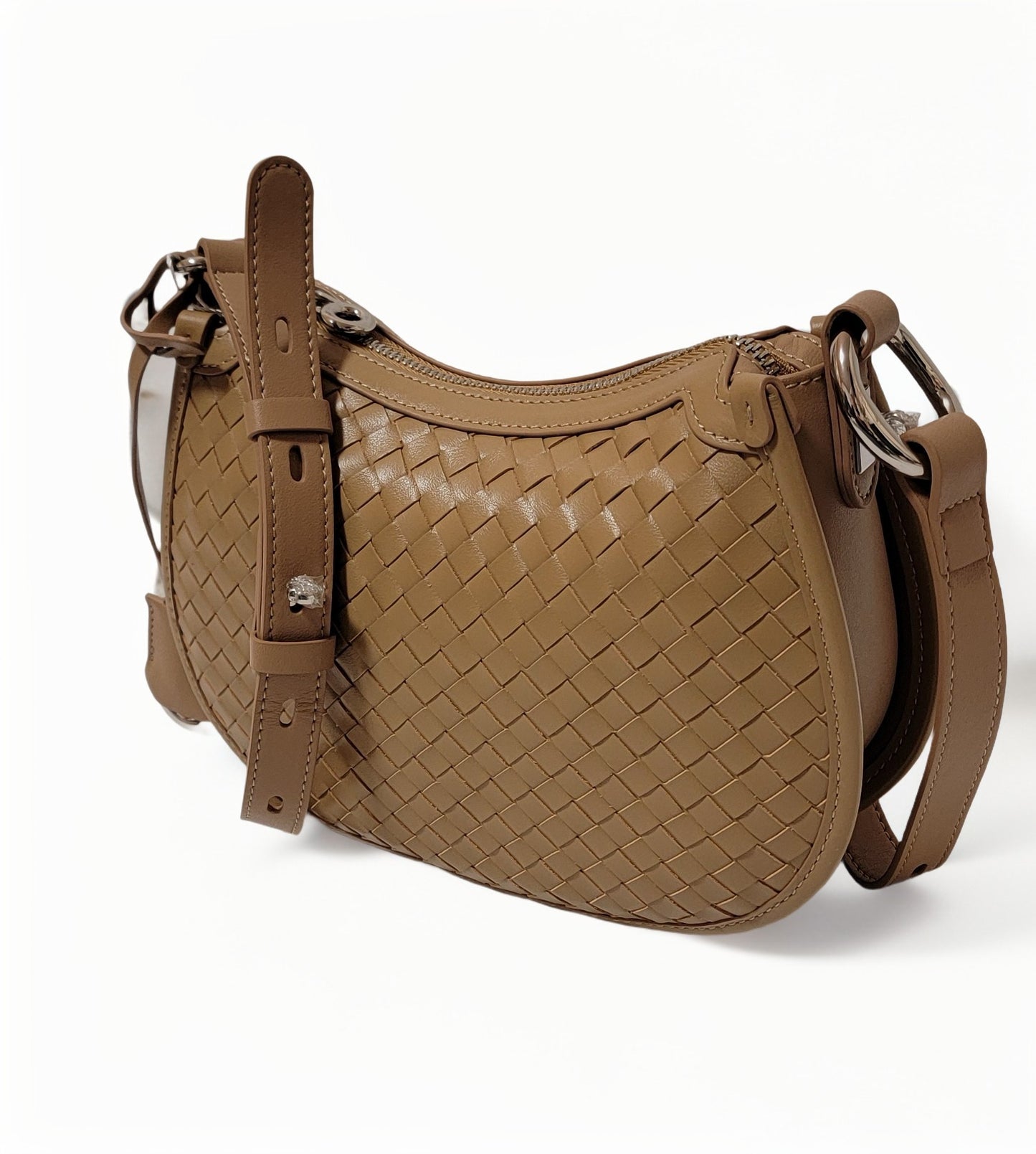 Love Motto Genuine Leather Hand-Woven Crossbody Bag