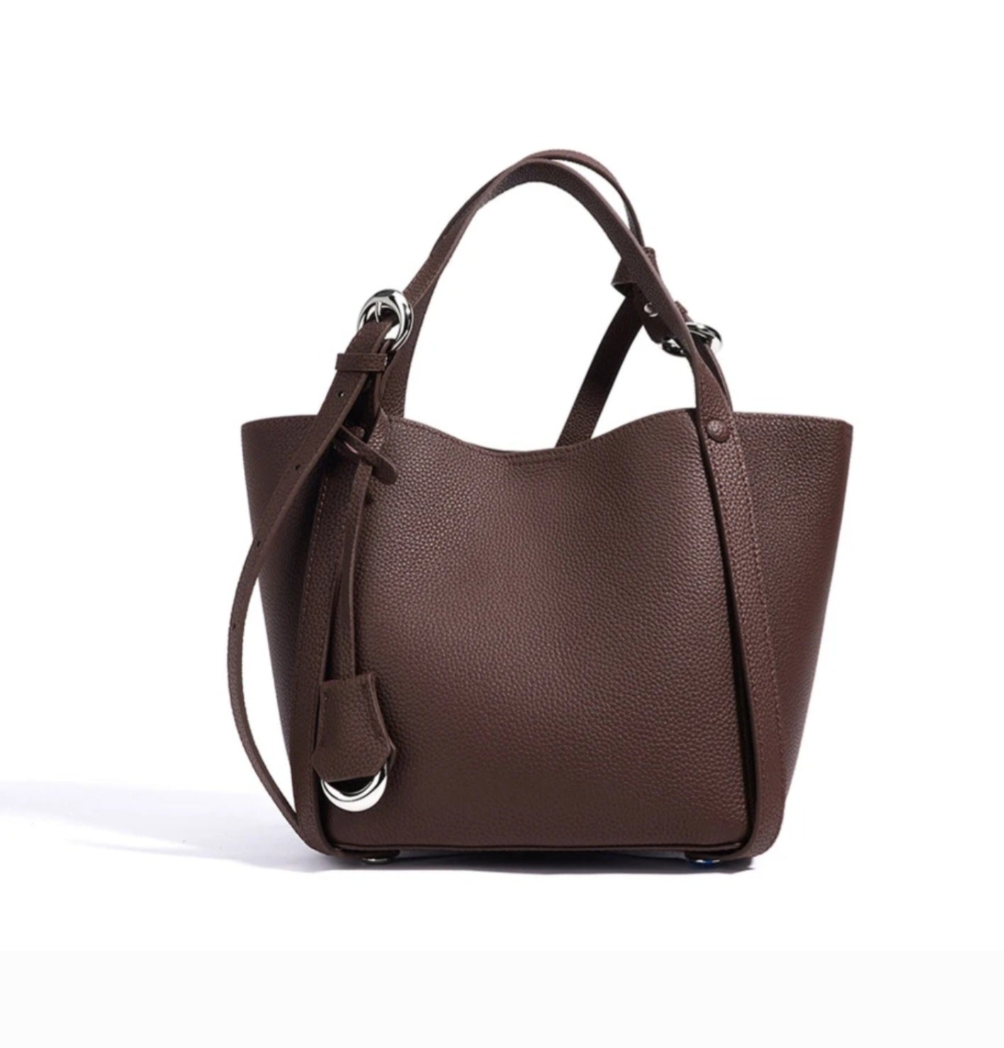 Love Motto Modern Soft Strap Genuine Leather Tote Bag