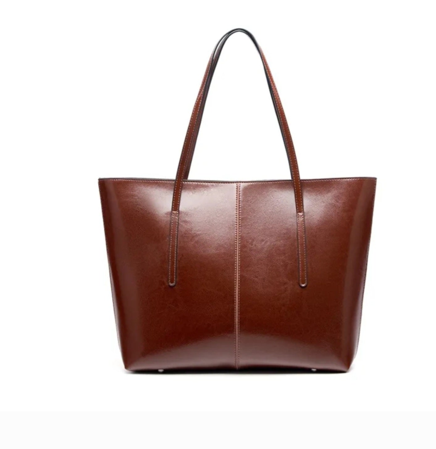 Love Motto Genuine Leather Chic Tote Bag