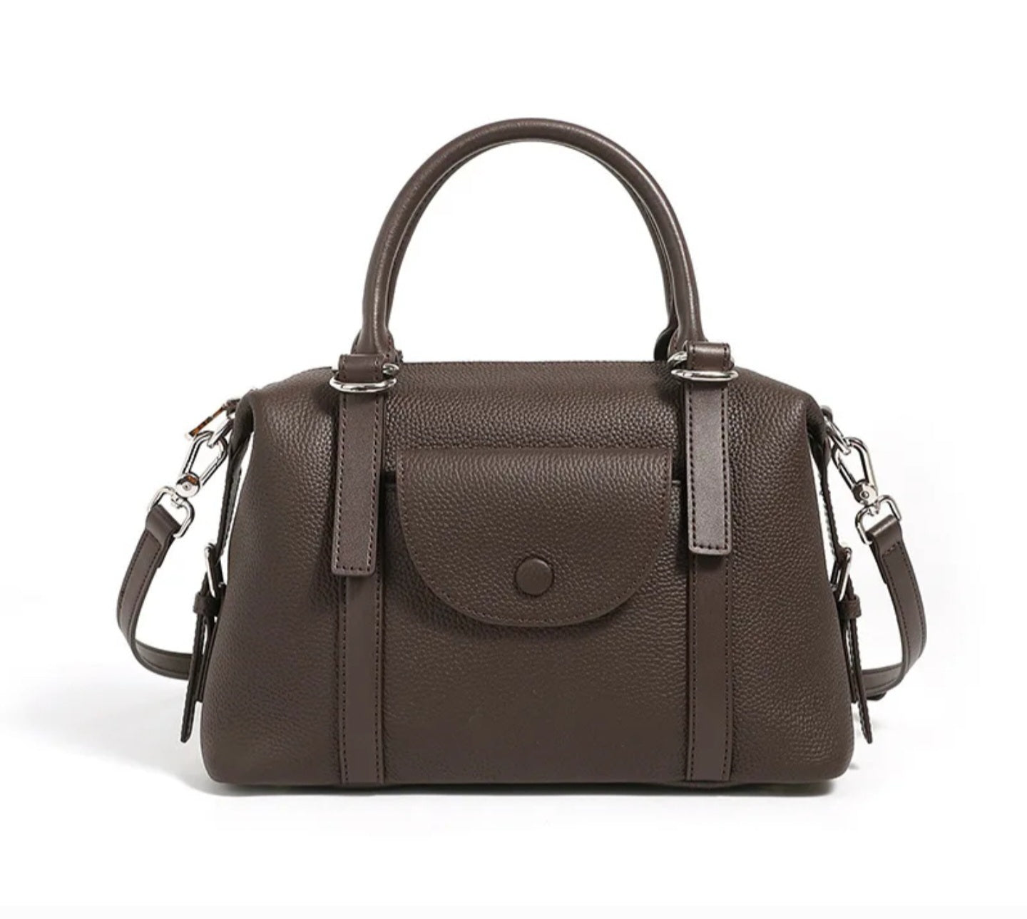 Love Motto Brown High Quality Genuine Leather Tote Bag